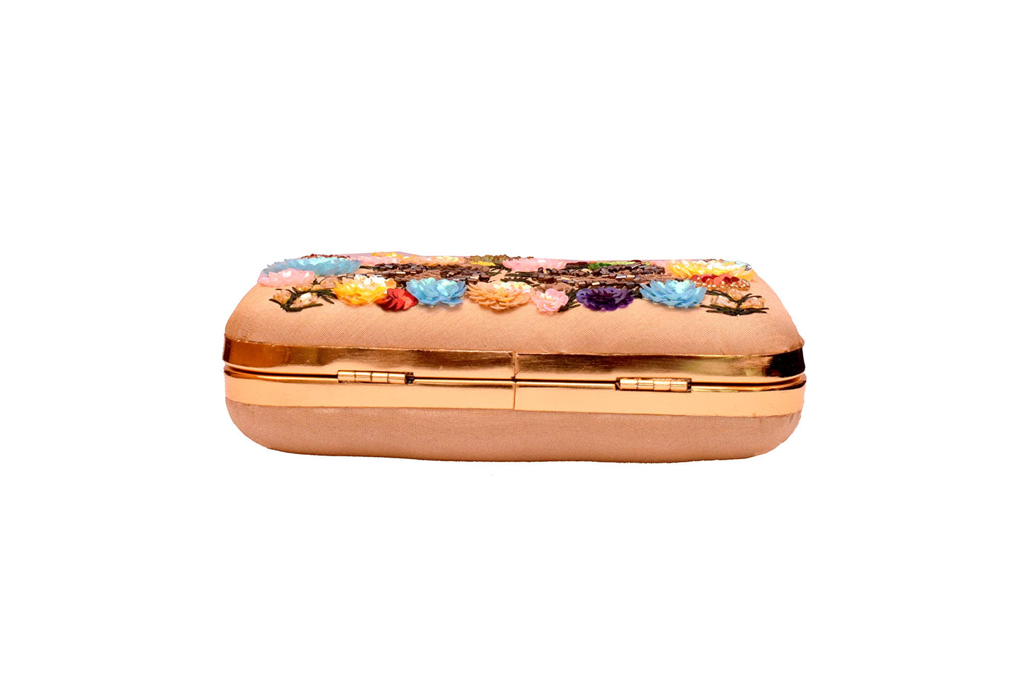 DUCHESS women bridal Fancy Party Hand Embroidered Box Clutch Purse with Sling For Girls and Women