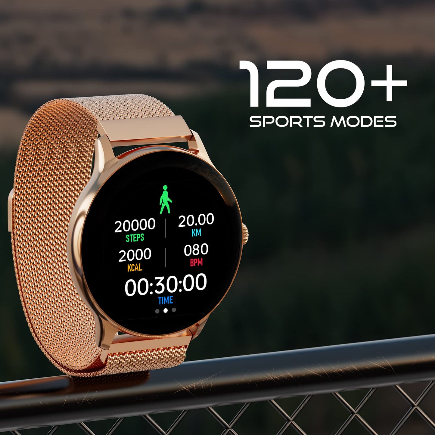 Fire-Boltt Phoenix Ultra Luxury Stainless Steel, Bluetooth Calling Smart Watch, AI Voice Assistant, Metal Body with 120+ Sports Modes, SpO2, Heart Rate Monitoring (Gold)