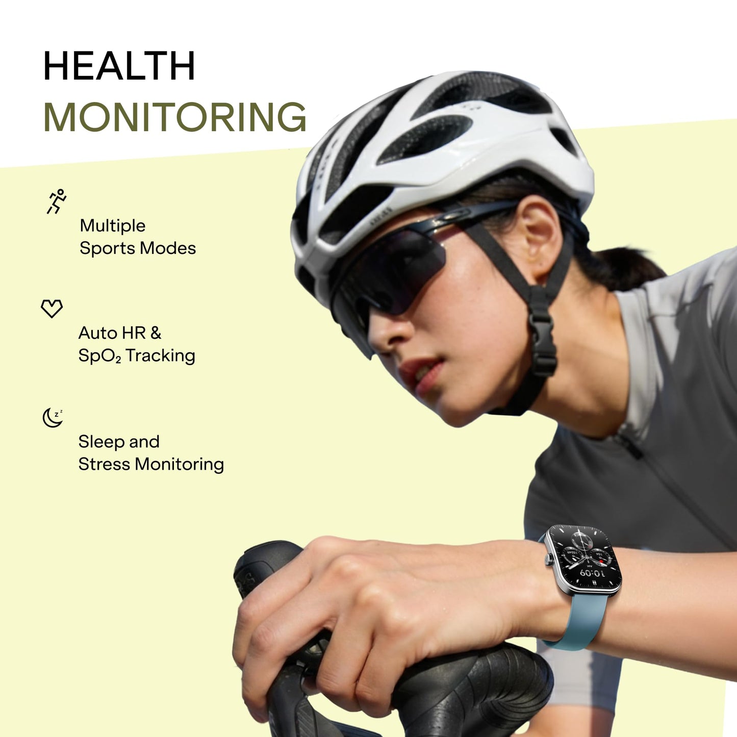 Boat Wave Sigma 3 Curv Smartwatch with 2.01” (5.33 cm) Immersive Curved Display, Metallic Finish, Functional Crown, BT Calling, Sleep, Stress, Heart Rate & SpO2 Monitoring, SOS, IP68 (Cyan Blue)