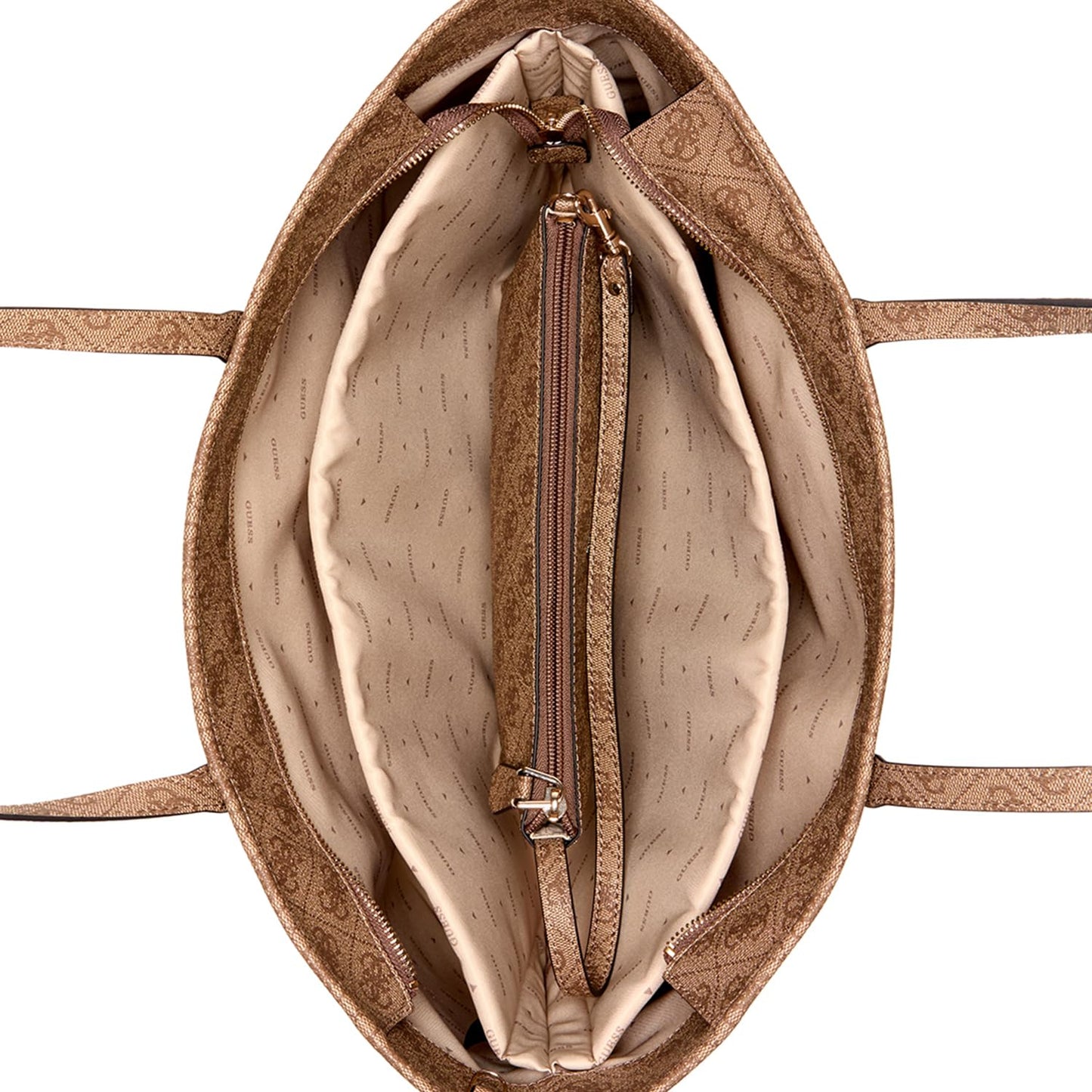 Guess Women's Latte Logo Printed Tote| Ladies Purse Handbags | Gift For Ladies