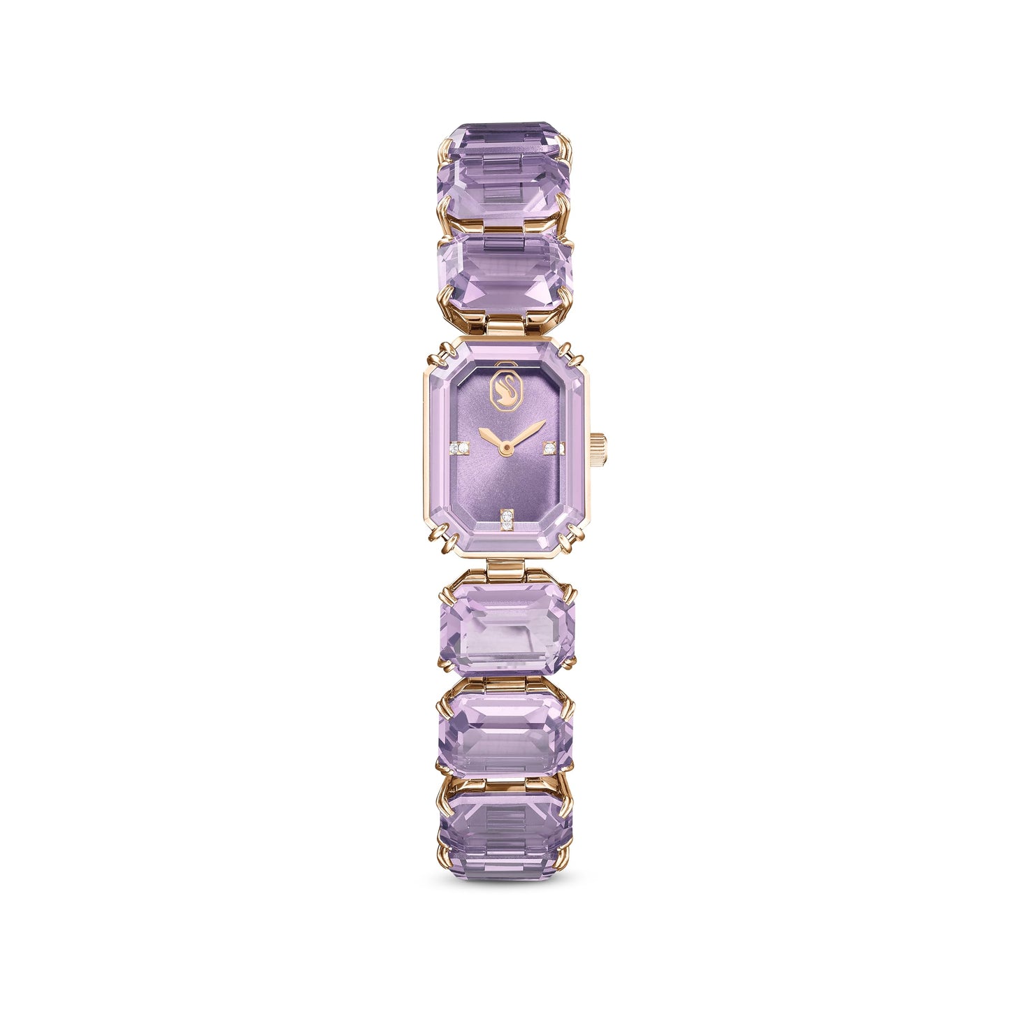 Swarovski Watch, Octagon Cut Bracelet, Purple, Champagne Gold-Tone Finish, Purple, Luxury