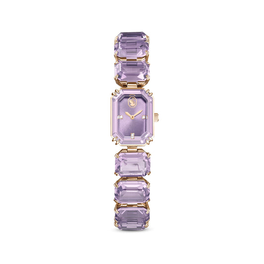 Swarovski Watch, Octagon Cut Bracelet, Purple, Champagne Gold-Tone Finish, Purple, Luxury
