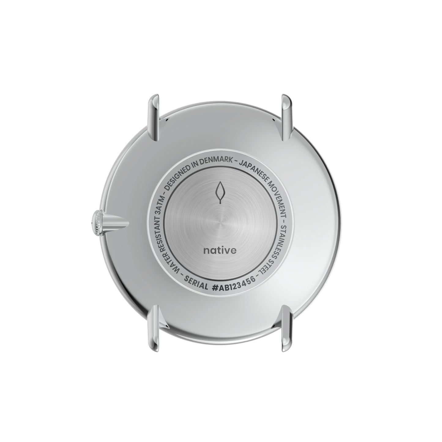 Nordgreen Native Scandinavian Silver Unisex Analog Watch with Black Dial and Black Leather Strap 15119