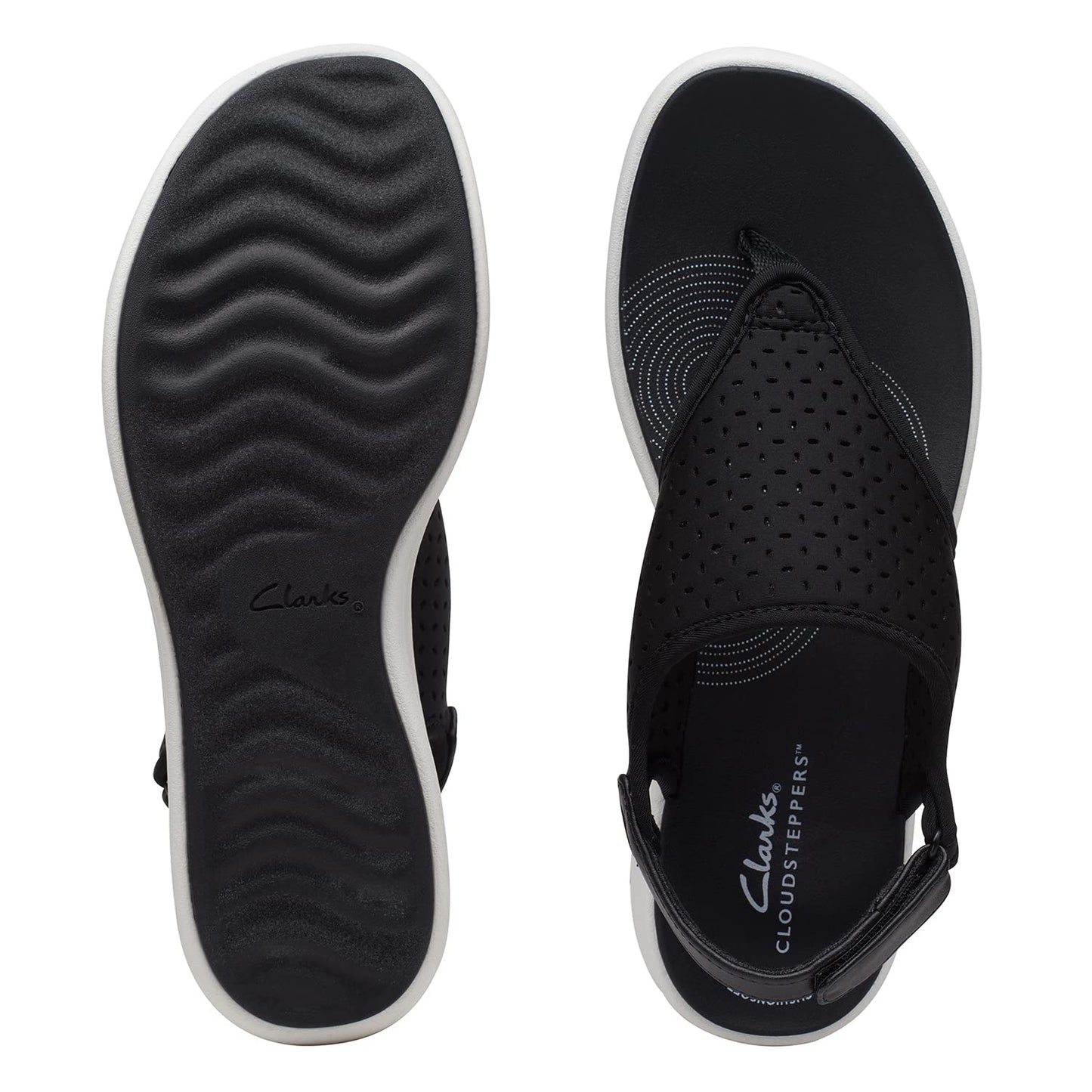 Clarks womens 26171817 Black Sandal - 7 UK (26171817)