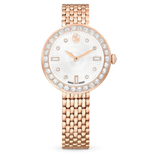 Swarovski Metal Analog Rose Gold Tone Dial Women's Watch-5672981, Band Color-Rose Gold
