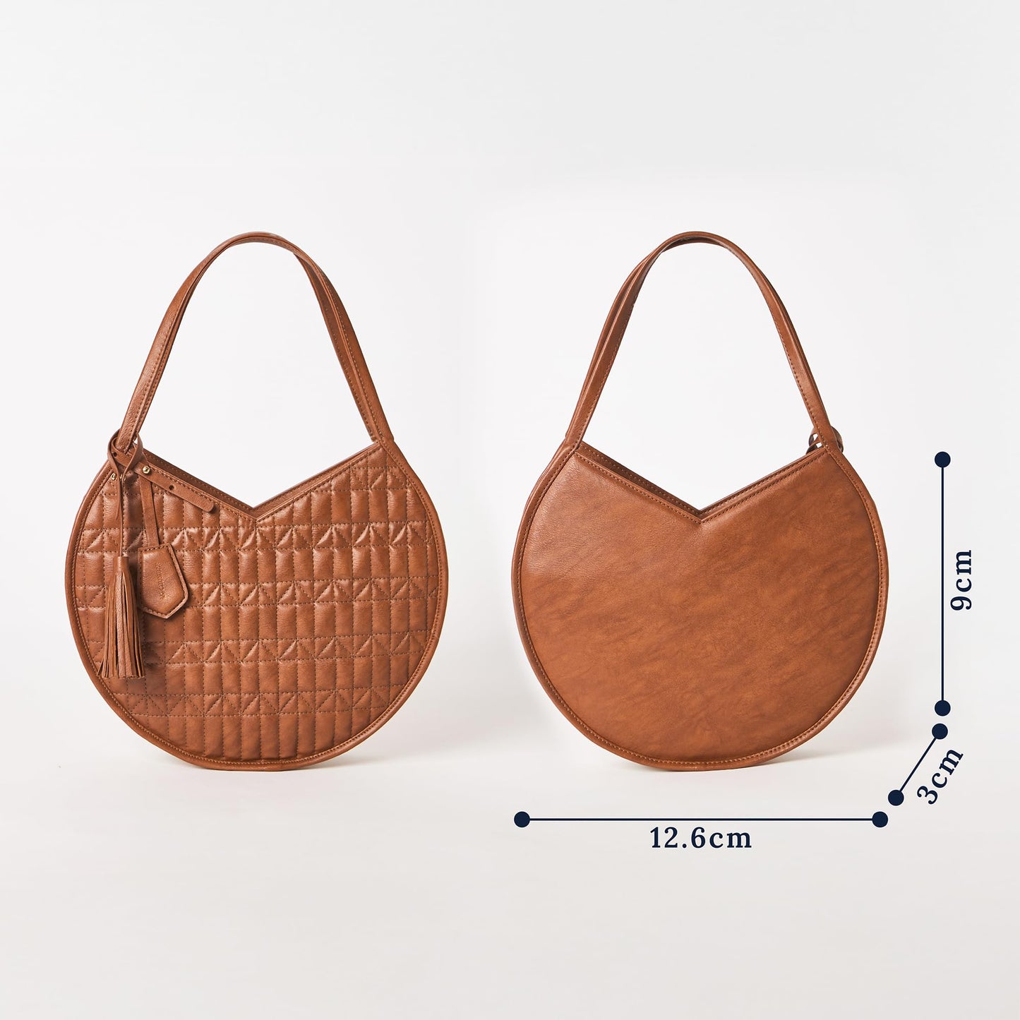 Chumbak Amalfi Tote Bag, 5.5L, Tan, PU Outer with Polyester Lining, Spacious Shoulder Bag with Kashmiri Motif, Kashmir Trails Collection