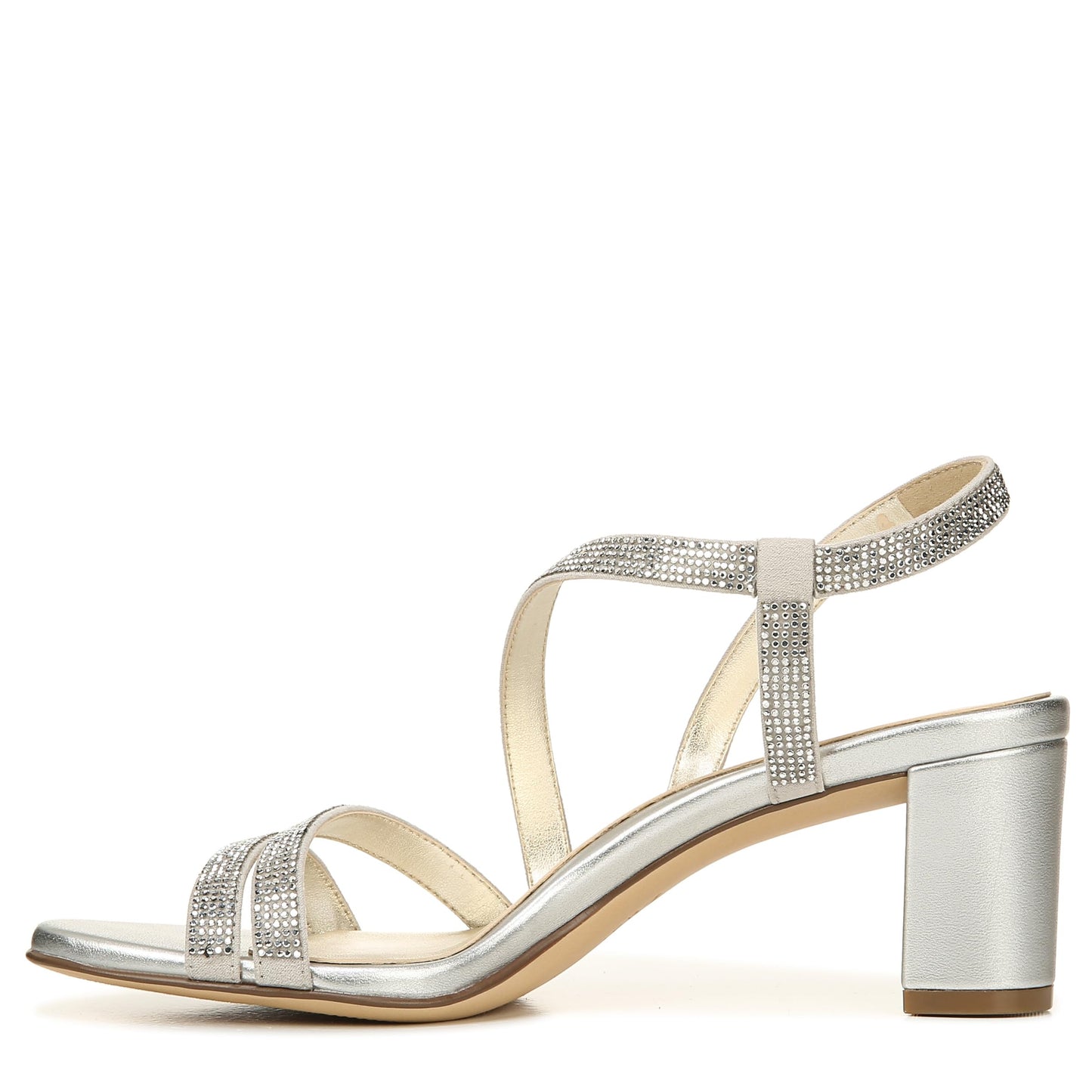 Naturalizer Women's Vanessa2 Strappies Sandal, Silver, 8.5 W (C)