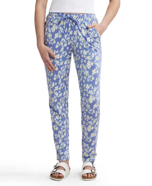 Jockey Women's Straight Fit Pants (RX09_Iris Blue Assorted Prints_S)