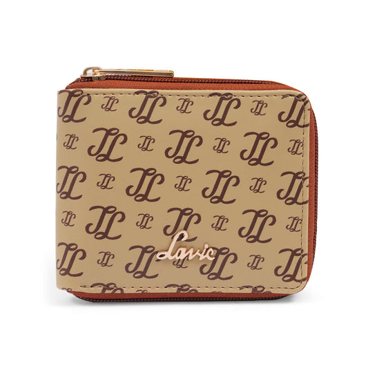 Lavie Women's Sacy Monogram LL Print Small Zip around Wallet | Ladies Purse Handbags