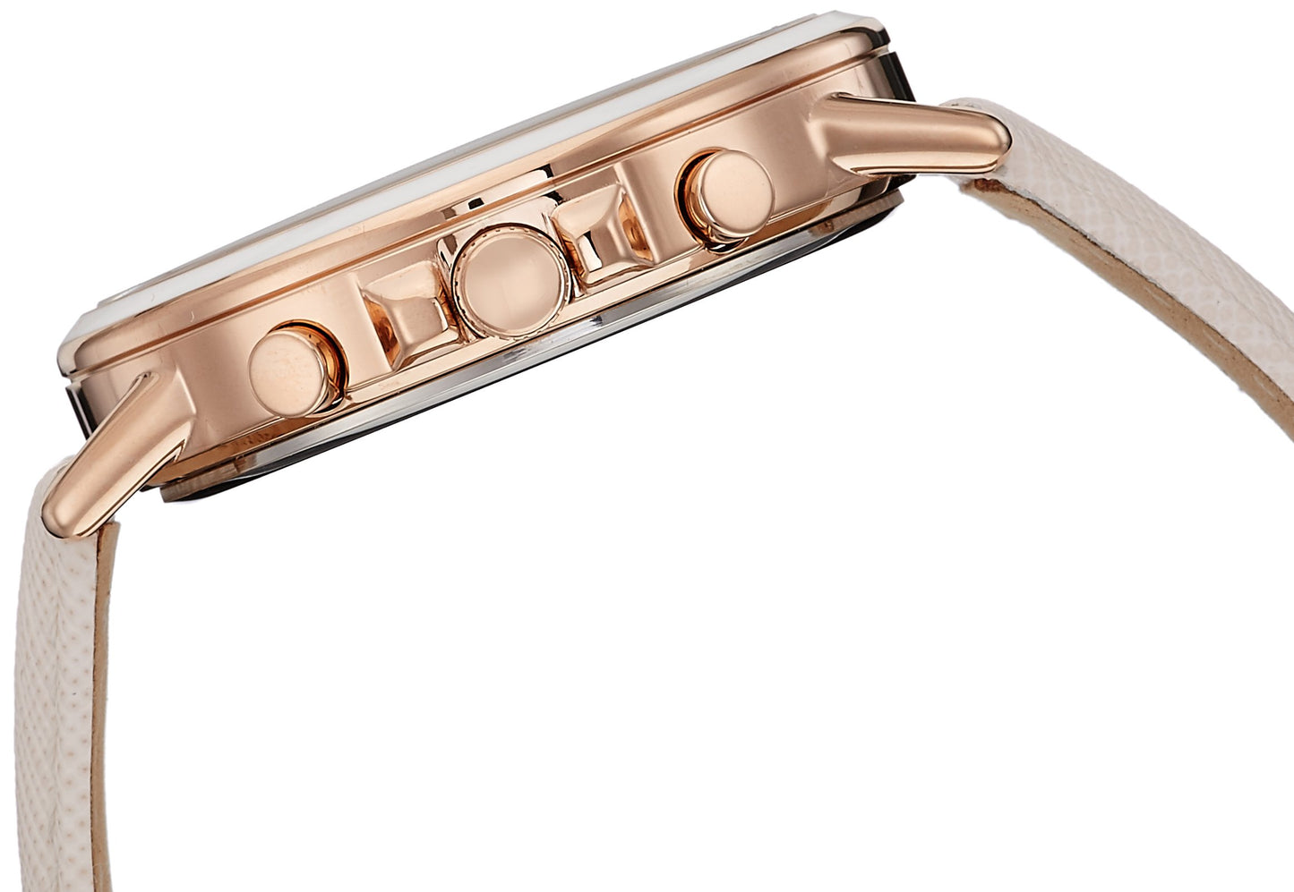 Tommy Hilfiger Quartz Analog with Day and Date Pink Dial Leather Strap Watch for Women-NETH1781789