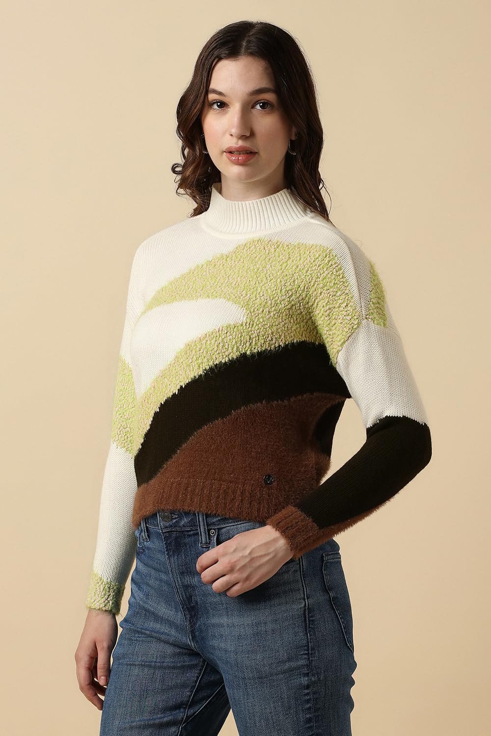 Allen Solly Women's Acrylic Casual Sweater