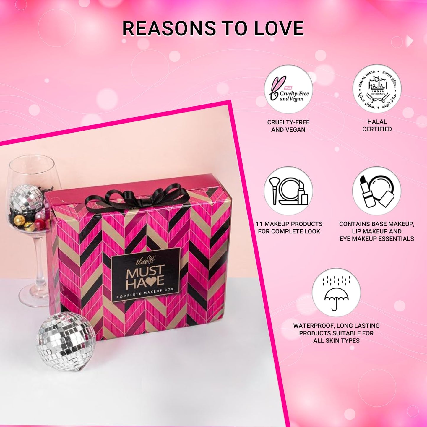 Iba Must Have Complete Makeup Box for Women (Dusky) with 11 Essential Products | Waterproof | Bridal Makeup | Full Face Makeup | 100% Vegan & Cruelty Free