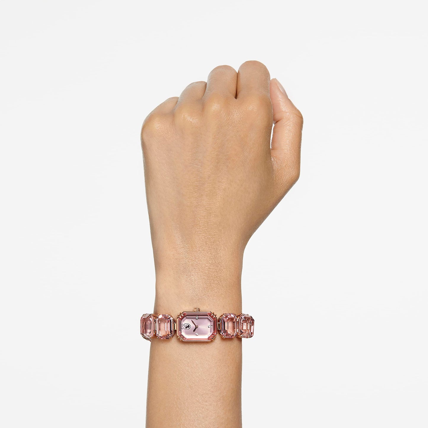 Swarovski Millenia Watch, Octagon Cut Bracelet, Pink, Rose Gold-Tone Finish