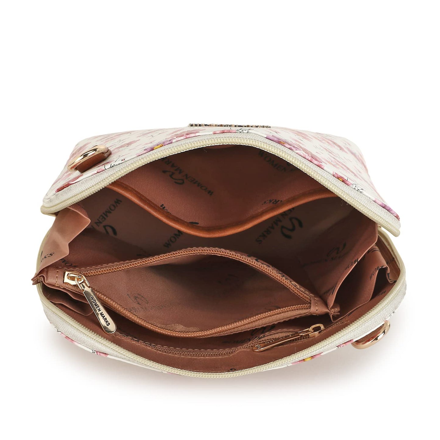 WOMEN MARKS, Women's PU Leather Sling/Crossbody Bag, with Internal Pocket, Pretty Look in Multiple Color for women (WHITE)
