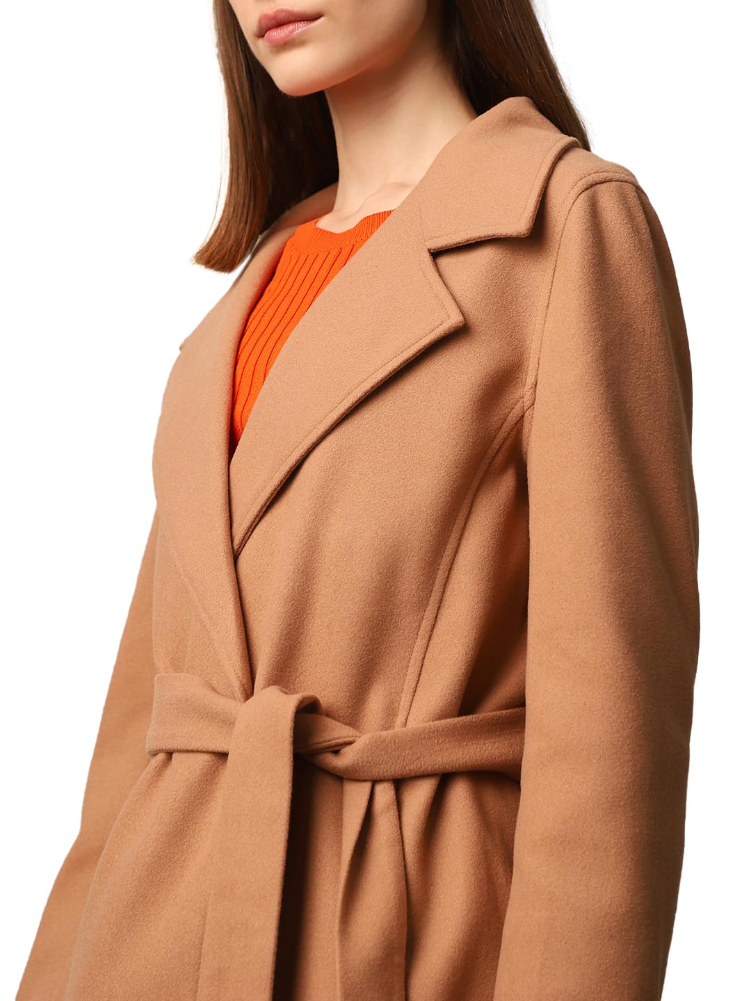 ONLY Women's Loose Fit Brown Coat