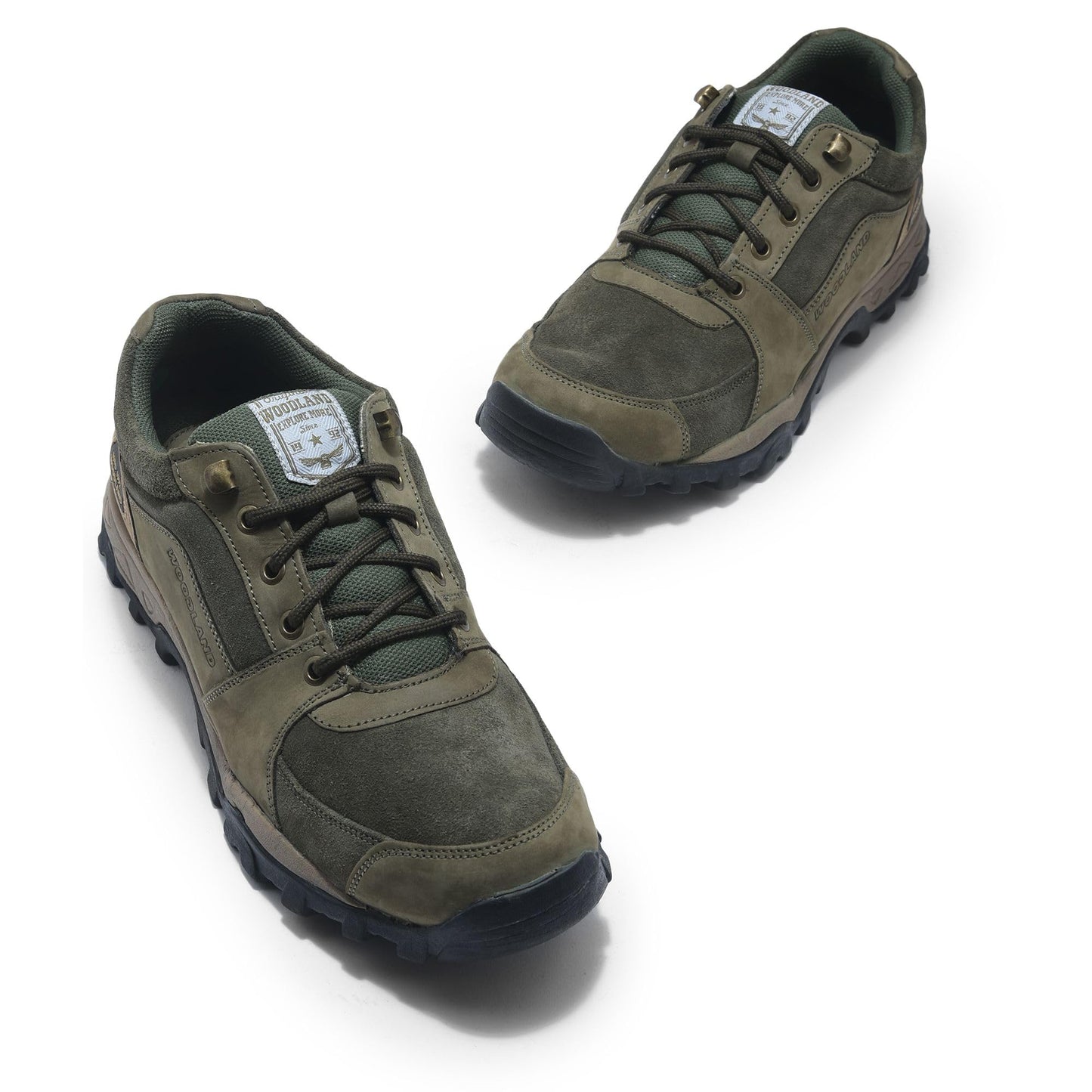 Woodland Mens Olive Green Leather Casual Shoe-9 UK (43 EU) (OGC 3608119)