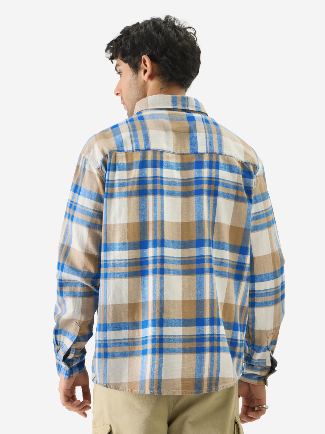 The Souled Store Plaid: Corsair Men and Boys Long Sleeve Collared Neck Cotton Button Down Relaxed Fit Shirts Multicolour Shirts Casual Button-Down Full Sleeve Plaid Checks Casual Workwear