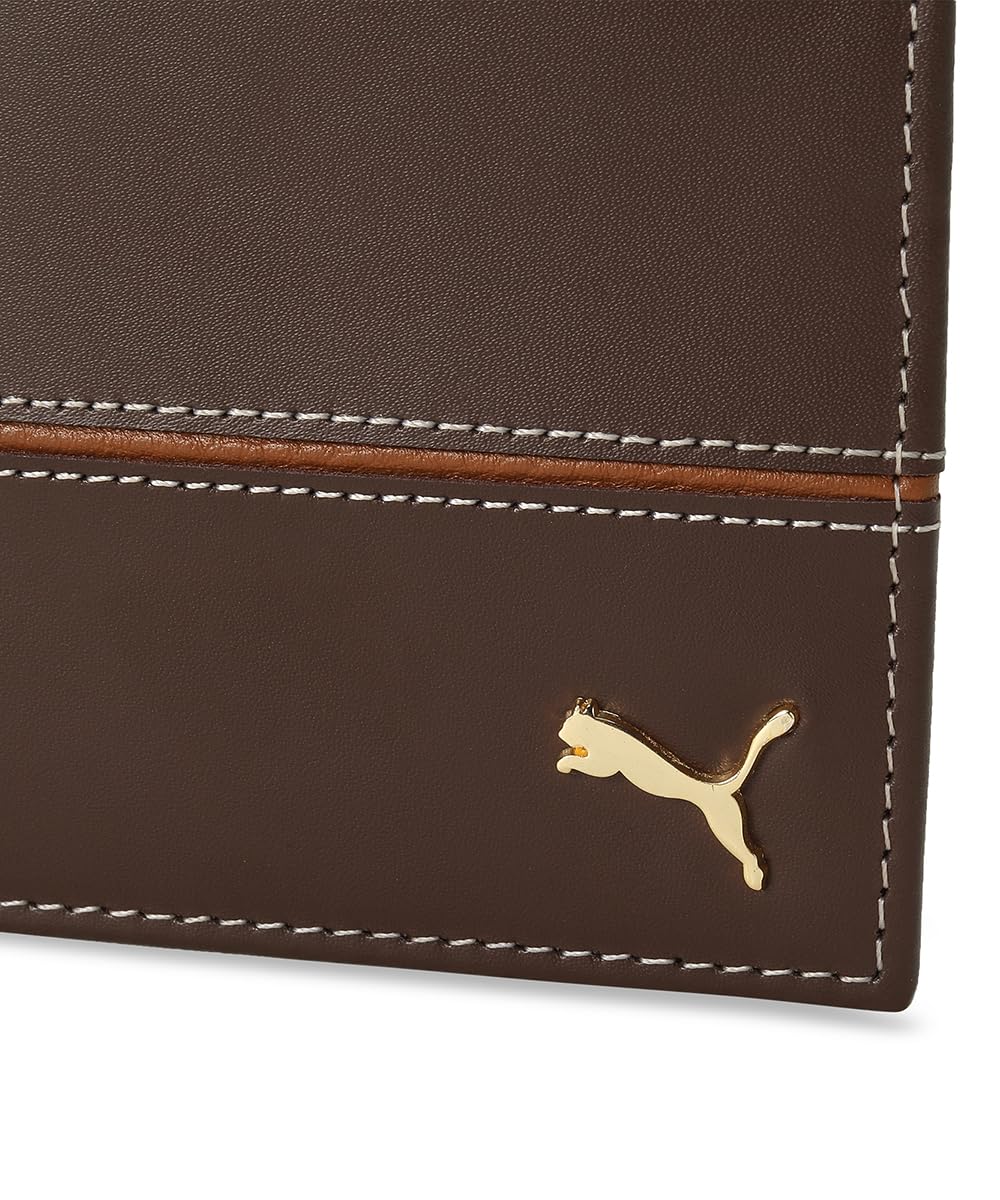 Puma Unisex-Adult Leather Stripe Wallet, Chocolate (9105502)