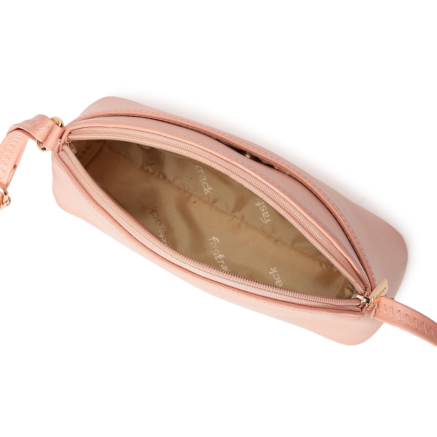 Fastrack Solid Structured Sling Bag for Women, Girls and Ladies | Quick Access Pocket | Made of Premium PU Material | Ladies Purse Handbag | Slings for Casual Carry