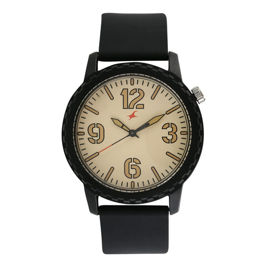 Fastrack Tees Analog Beige Dial Unisex Watch - 38039PP02 / 38039PP02
