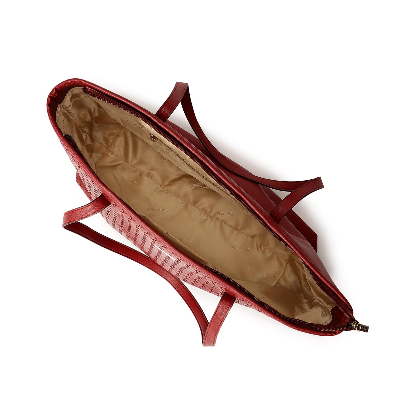 Fastrack Textured Oversized Structured Tote Bag for Women, Girls and Ladies | with a Unique Gold Metal Chain Accent | Totes for Casual Carry | With Spacious Zipper Compartment