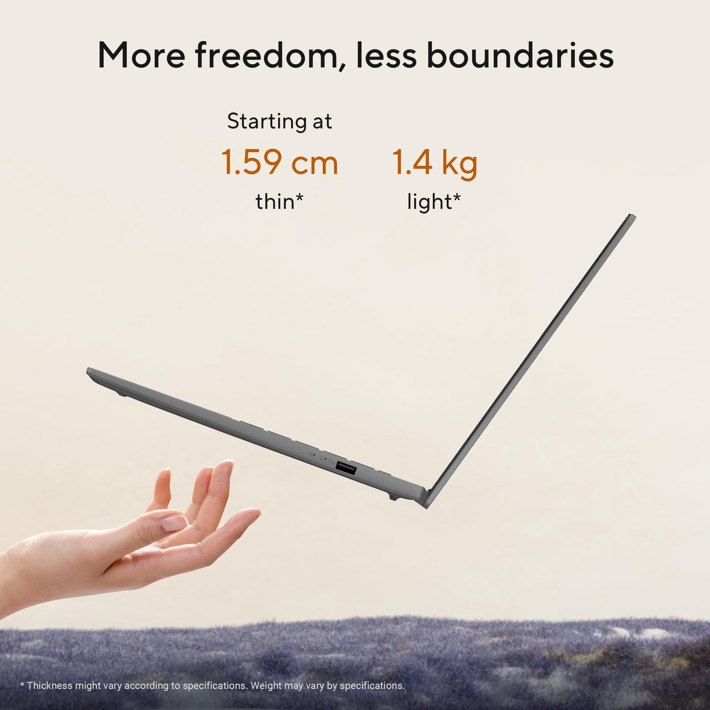ASUS Vivobook S14,Smartchoice,AMD Ryzen AI 5 330,16GB RAM,512GB SSD,OLED,14",Win11,Office24,M365 Basic (1Yr),Matte Gray,1.4Kg,M3407KA-SF044WS,50 Tops,Metallic Design Laptop,Next-Gen AI Laptop,Copilot+