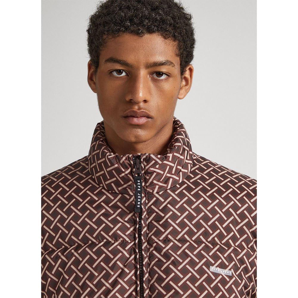Pepe Jeans Men's A-Line Coat (PM402828_Trail Brown
