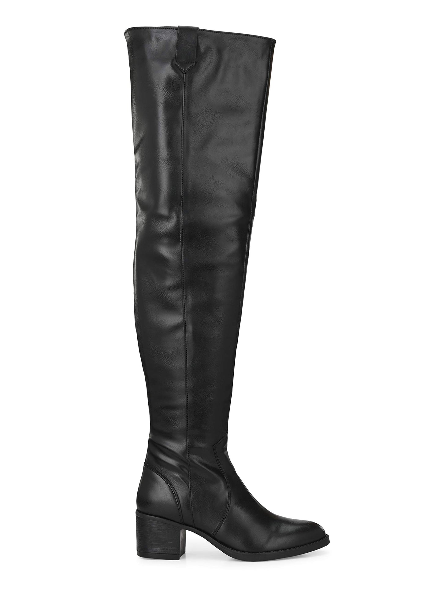 Delize Women's Thigh high Boots (Black, Numeric_6)