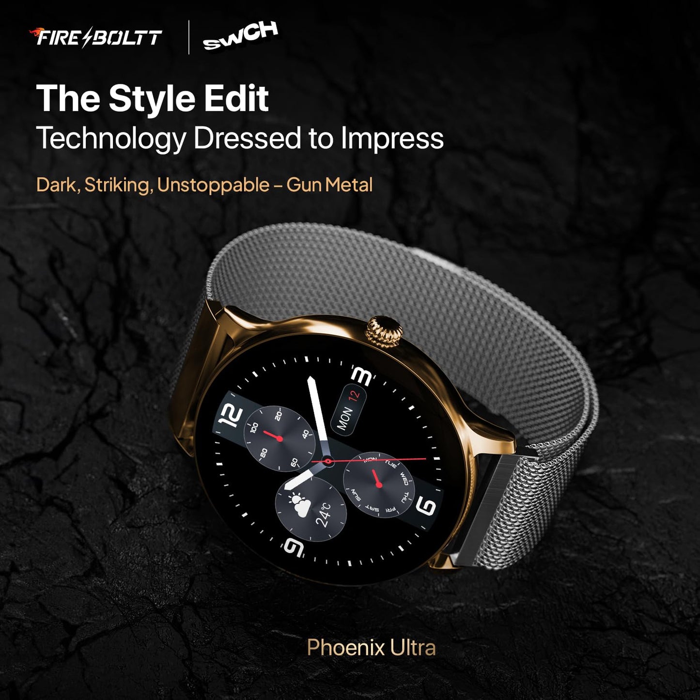 Fire-Boltt Phoenix Ultra Smart Watch 1.39 inch Bluetooth Calling, AI Voice Assistant, Metal Body with 120+ Sports Modes, SpO2, Heart Rate Monitoring (Gunmetal Grey)