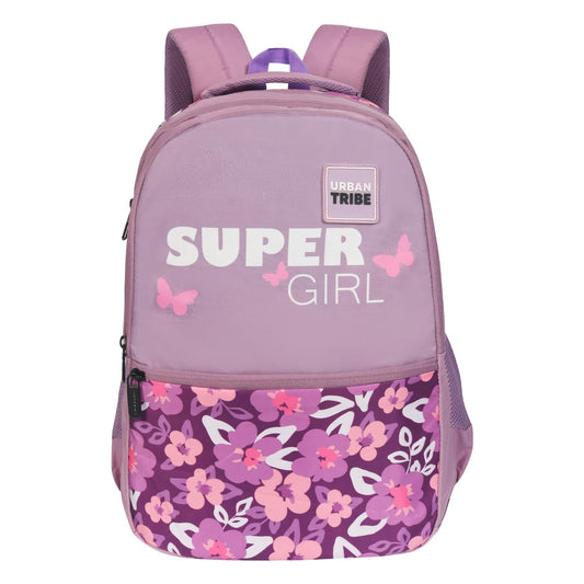 URBAN TRIBE Super Girls 25 Liters Lavender Smart Casual Office Travel Backpack for Men & Women, Boys & Girls