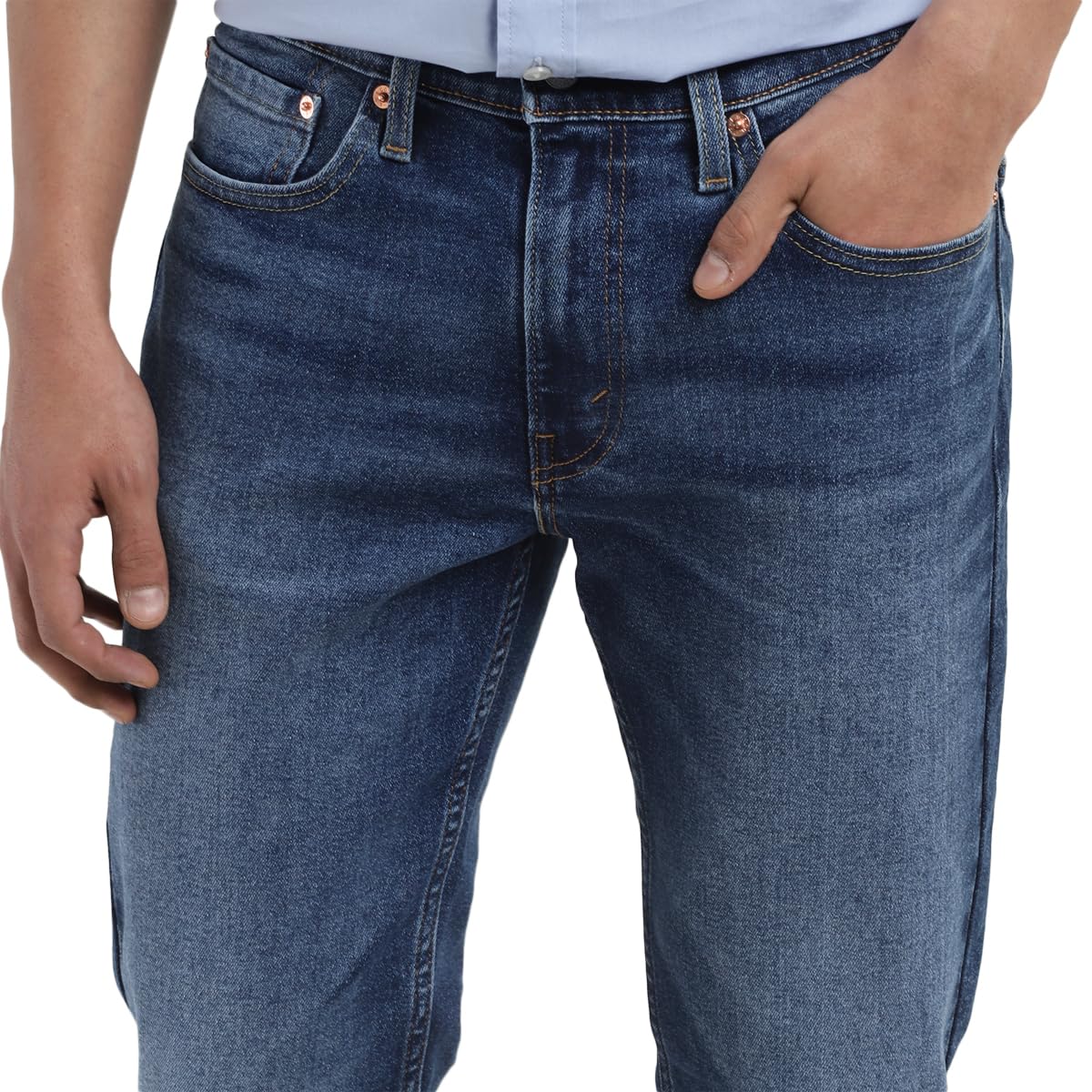 Levi's Men's 511 Slim Fit Mid Rise Light Fade Stretchable Jeans Blue, 32