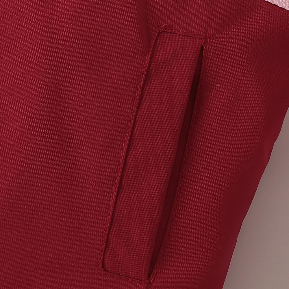 Hopscotch Girls Raglan Sleeves Maroon Colour-Block Bow Applique Jacket (3-4 Years)