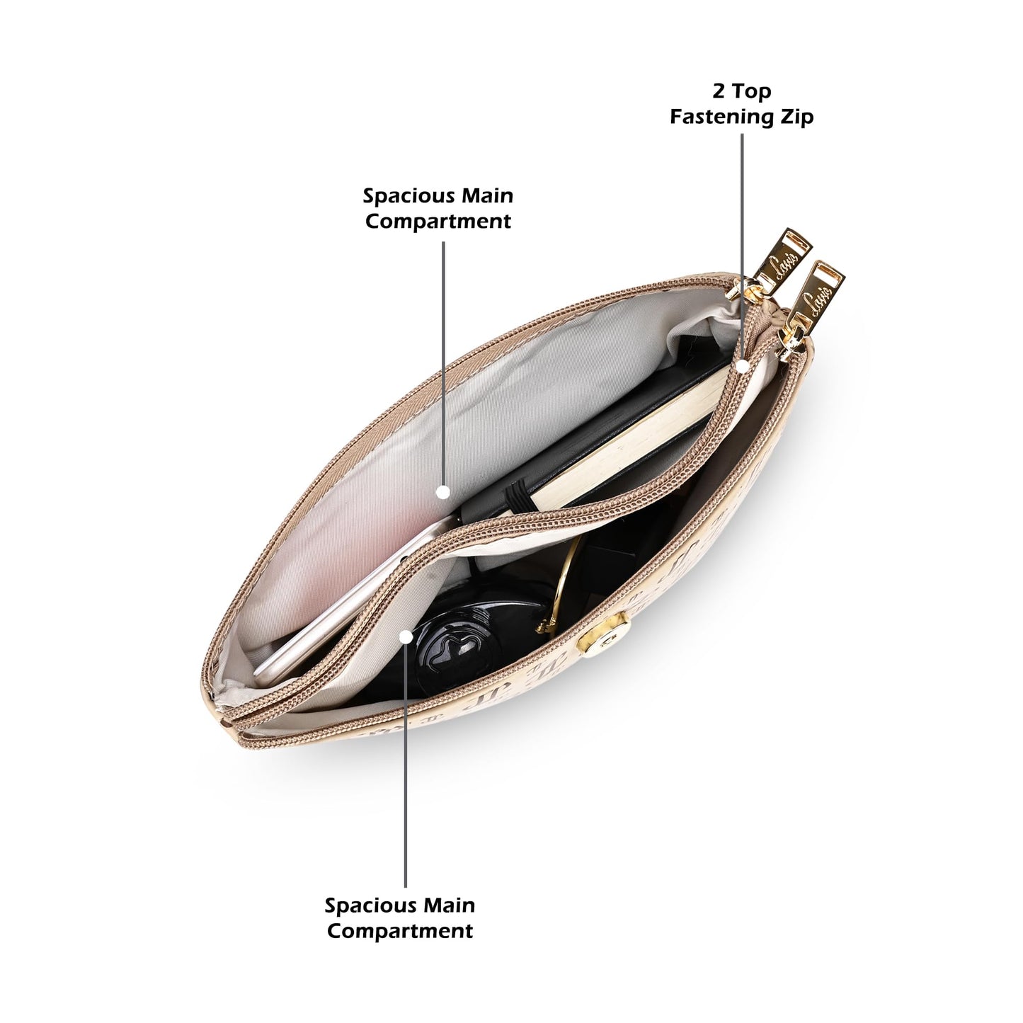 Lavie Women's Mono LL Rio Flap Crossbody Sling Bag | Ladies Purse Handbag | Gift for Women