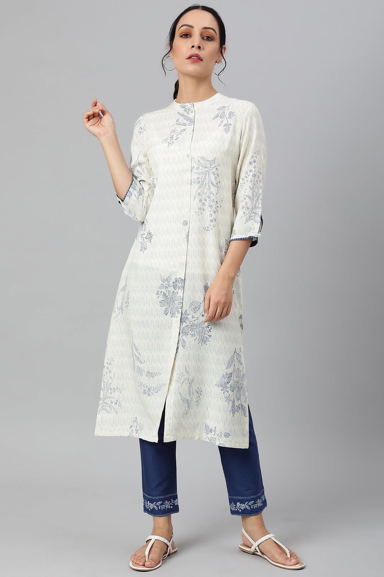 W Cotton Blend Strechable Slim Pants for Women | Cotton Blend Slim Pants for Women | Trousers for Women | W for Woman