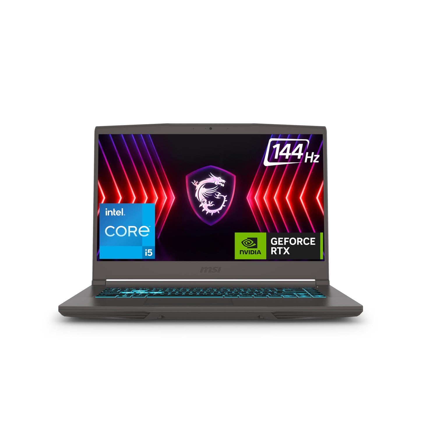 MSI Thin 15, Intel Core i5-12450H, 40CM FHD 144Hz Gaming Laptop(16GB/512GB NVMe SSD/Windows 11 Home/NVIDIA GeForce RTX 4050,GDDR6 6GB /Cosmos Gray/1.86Kg), B12VE-1689IN