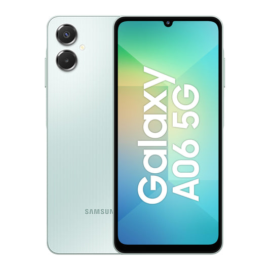 Samsung Galaxy A06 5G (Light Green, 6GB RAM, 128GB Storage) | 50MP Dual Camera | 4 Gen OS Upgrades | IP54 Rating | Voice Focus