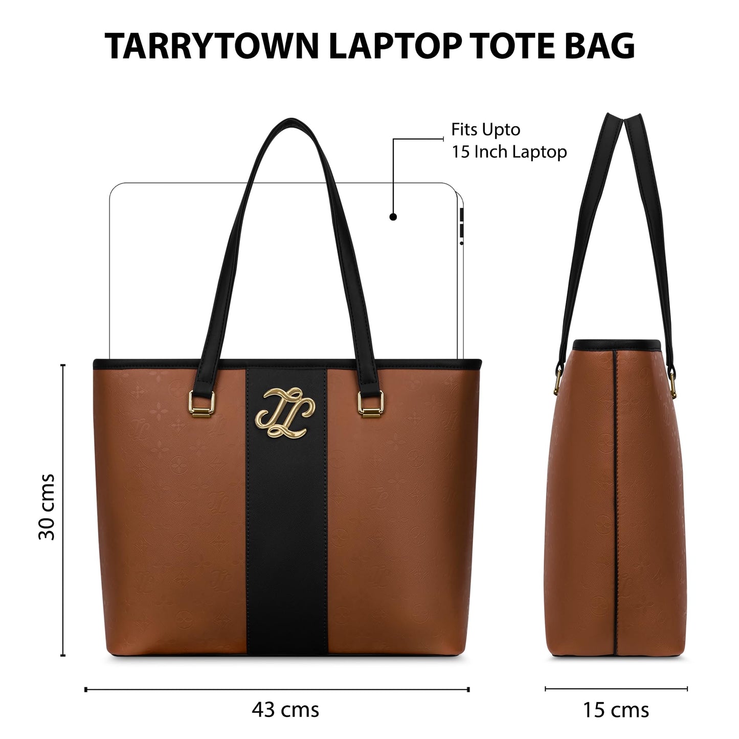 Lavie Signature Women's Tarrytown Colourblock Laptop Tote Handbag for Women | Fits upto 15" Laptop | Tote Bag for Work | Ladies purse | Stylish Shoulder Bag | Gift for Women