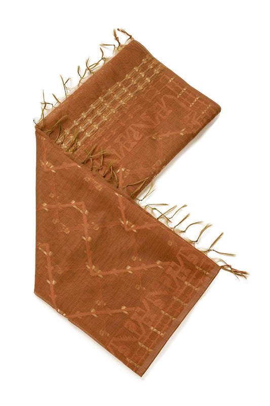 Soch Womens Orange Polyester Jamdani Dupatta