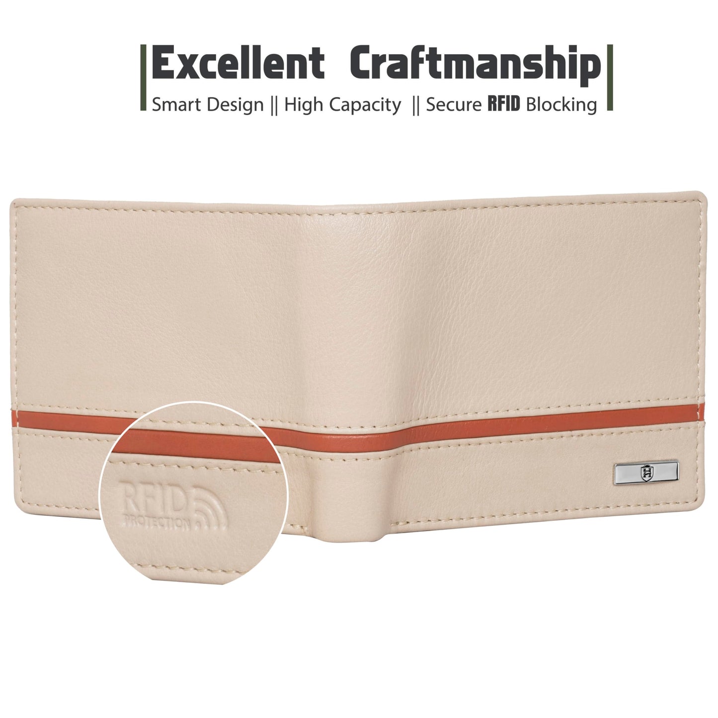 HORNBULL Denial Garlic Leather Wallet for Men | Wallets Men with RFID Blocking | Mens Wallet, Blue