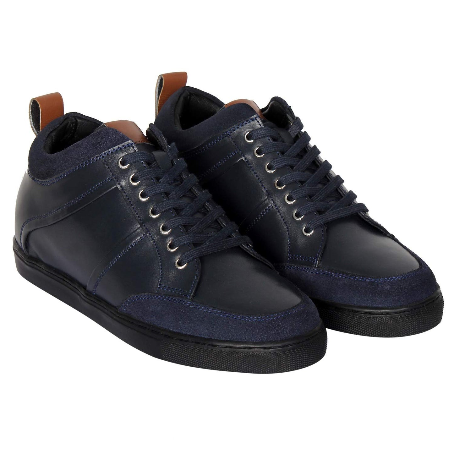 Celby lace up Navy Blue Sneakers for Men with Hidden HeelStylish, Comfortable, and Durable Footwear for Everyday Wear