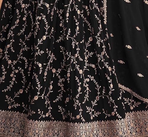 RUDRAPRAYAG Anarkali Georgette and Santoon Gown for Women | Long Anarkali Gown for Women Semi-Stitched 2024