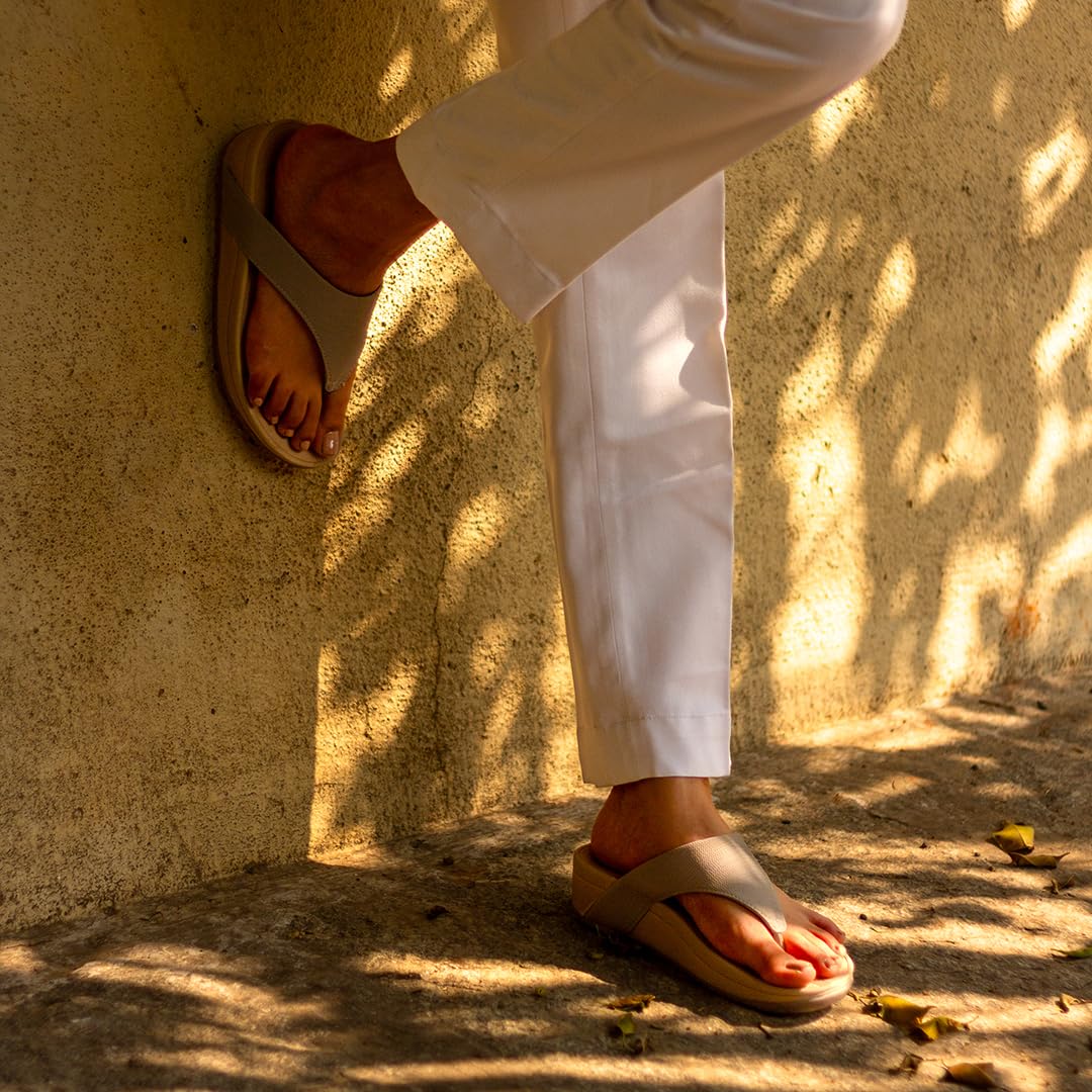 Indifeet Thong Sandals for Women Woman Stylish Flats Slippers Ladies Daily Use Flat Footwear Womens Fancy Chappal Foot Wear Women’s Comfortable Sandal Slipper Girls Latest Soft Chappals Light Grey UK8