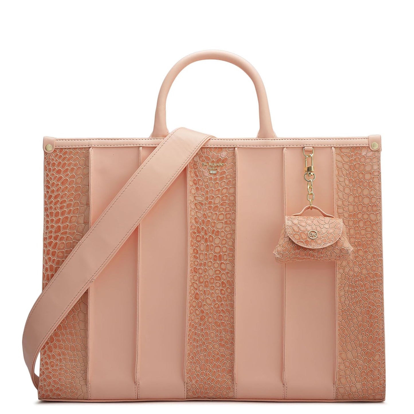 Da Milano Women's Leather Book Tote - Pink