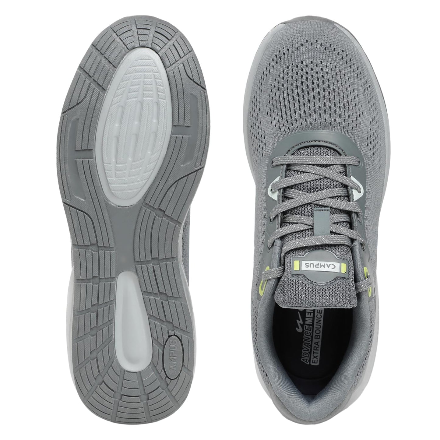 Campus Men's Dunk Running Shoes M.Gry/Lemon - 9UK/India