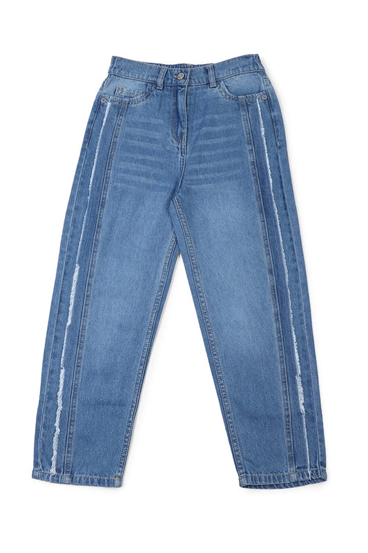 Allen Solly Girl's Regular Pants (AGDNCWLF643613_Blue_7-8Y)