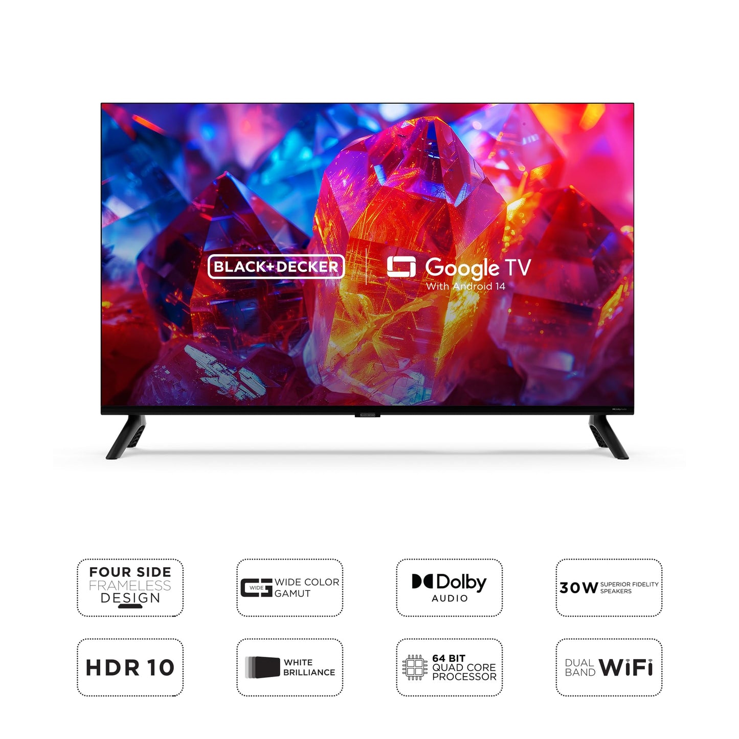 BLACK+DECKER 80 cm (32 inches) A1 Series HD Ready LED Smart Google TV BXTVGU32HD2841ATIN (Black)