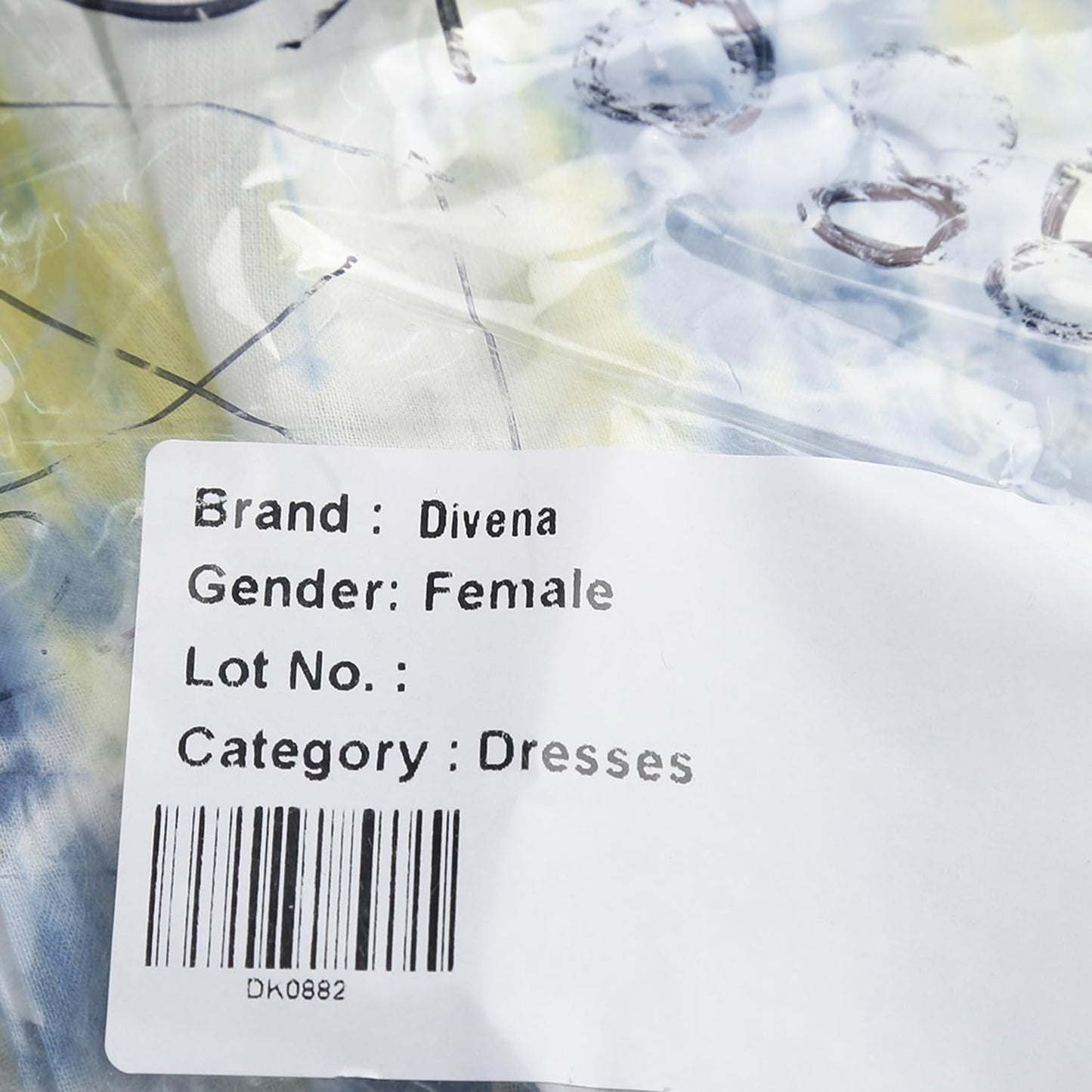 Divena Tie Dye Printed A-line Dress Blue