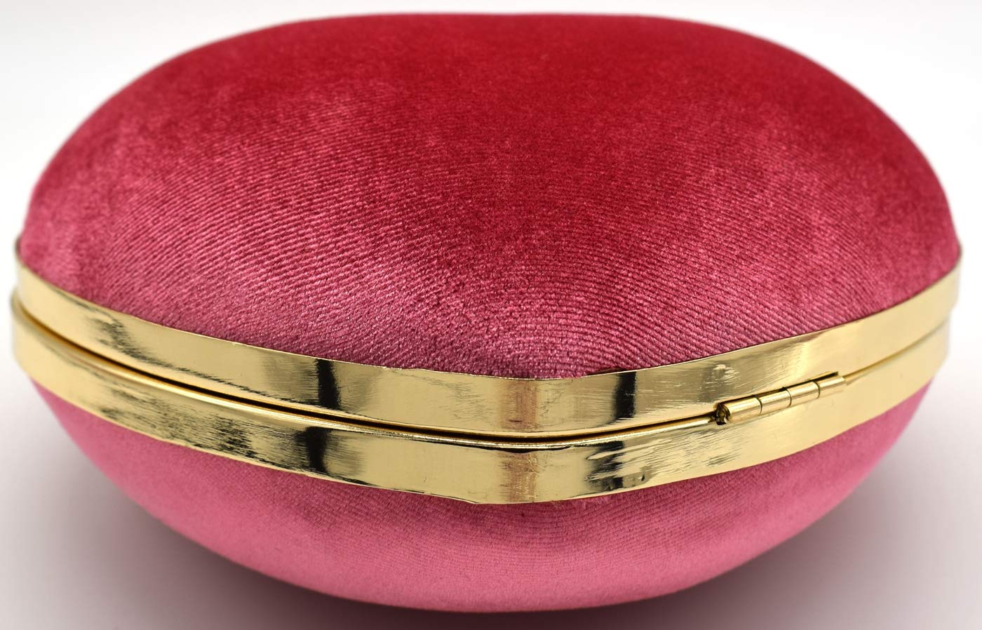 TOOBA Handicraft Box Clutch Bag Purse For Bridal, Casual, Party, Wedding (Velvet Pink)