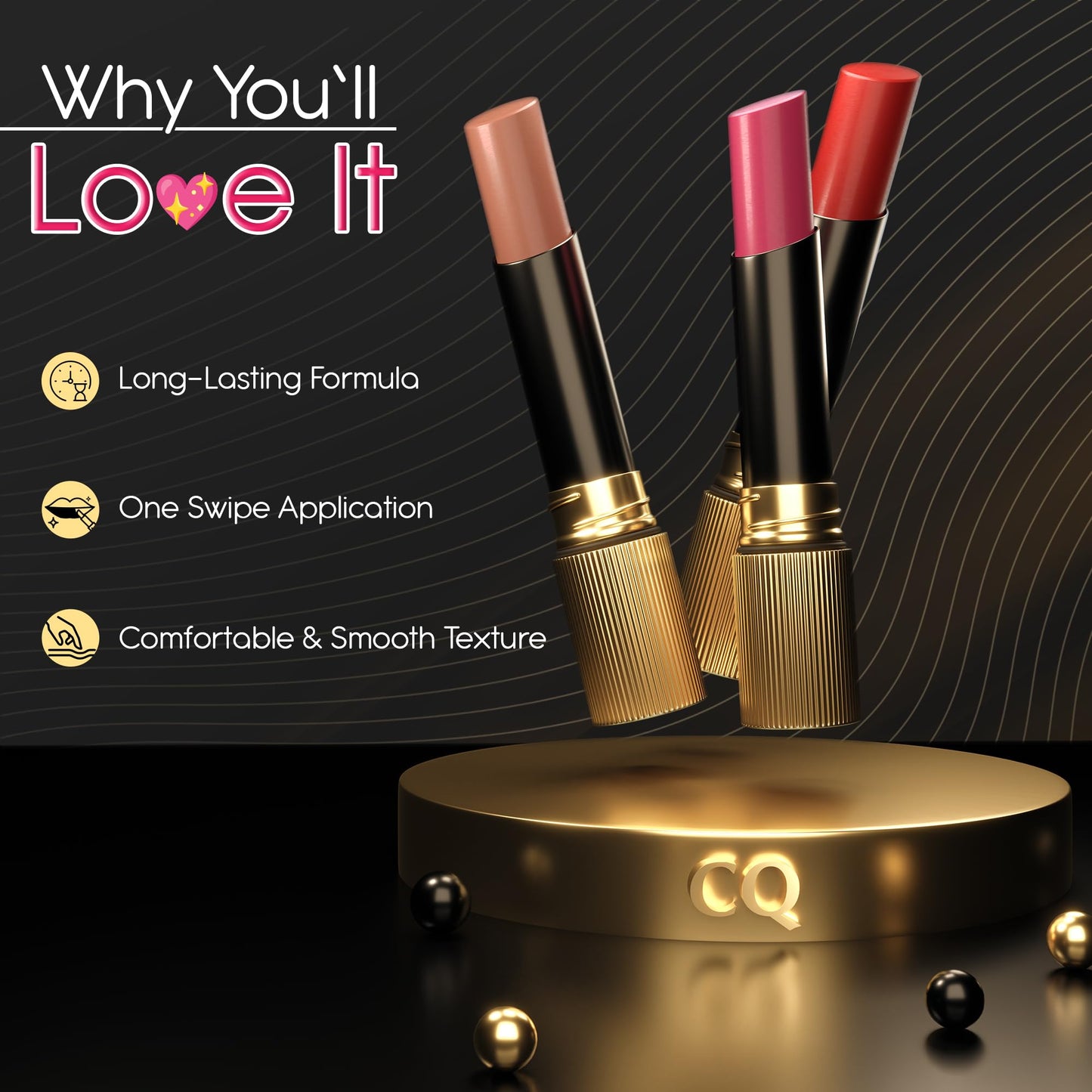 Colors Queen Hold Up Full Day Non-Transfer Matte Lipstick | Long Lasting and Weightless Formula | Intense Color Pay Off | Waterproof Lipstick for Women (104 - Deep Maroon, 4g)