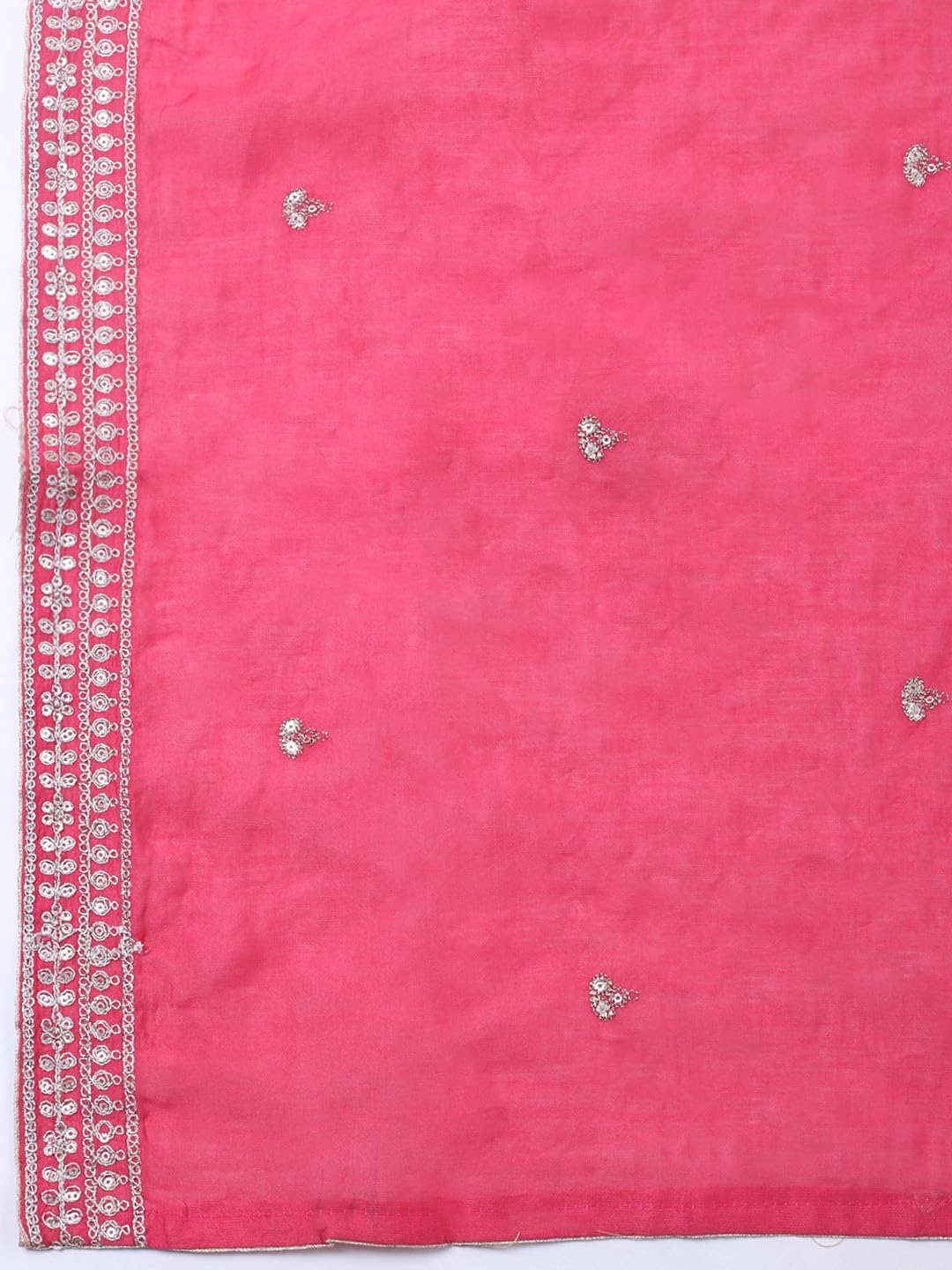 Meena Bazaar Printed Cotton Unstitched Kurta with Bottom & Dupatta